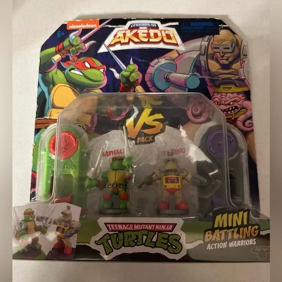 For Treasures Vintage Teenage Mutant Ninja Turtles Mini Battling Warriors - Picture 2 of 6